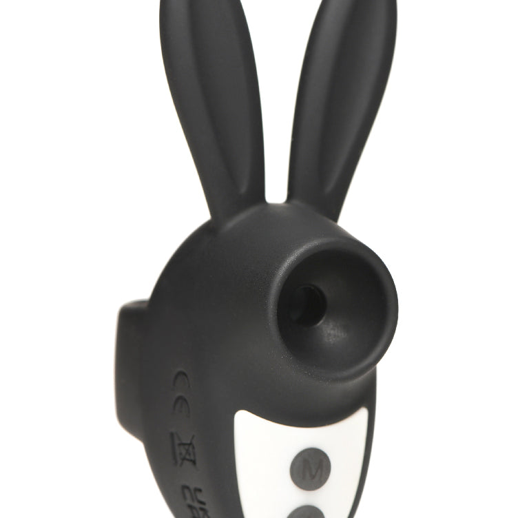 Sucky Bunny Clit Stimulator - Black-Vibrators-XR Brands inmi-Andy's Adult World