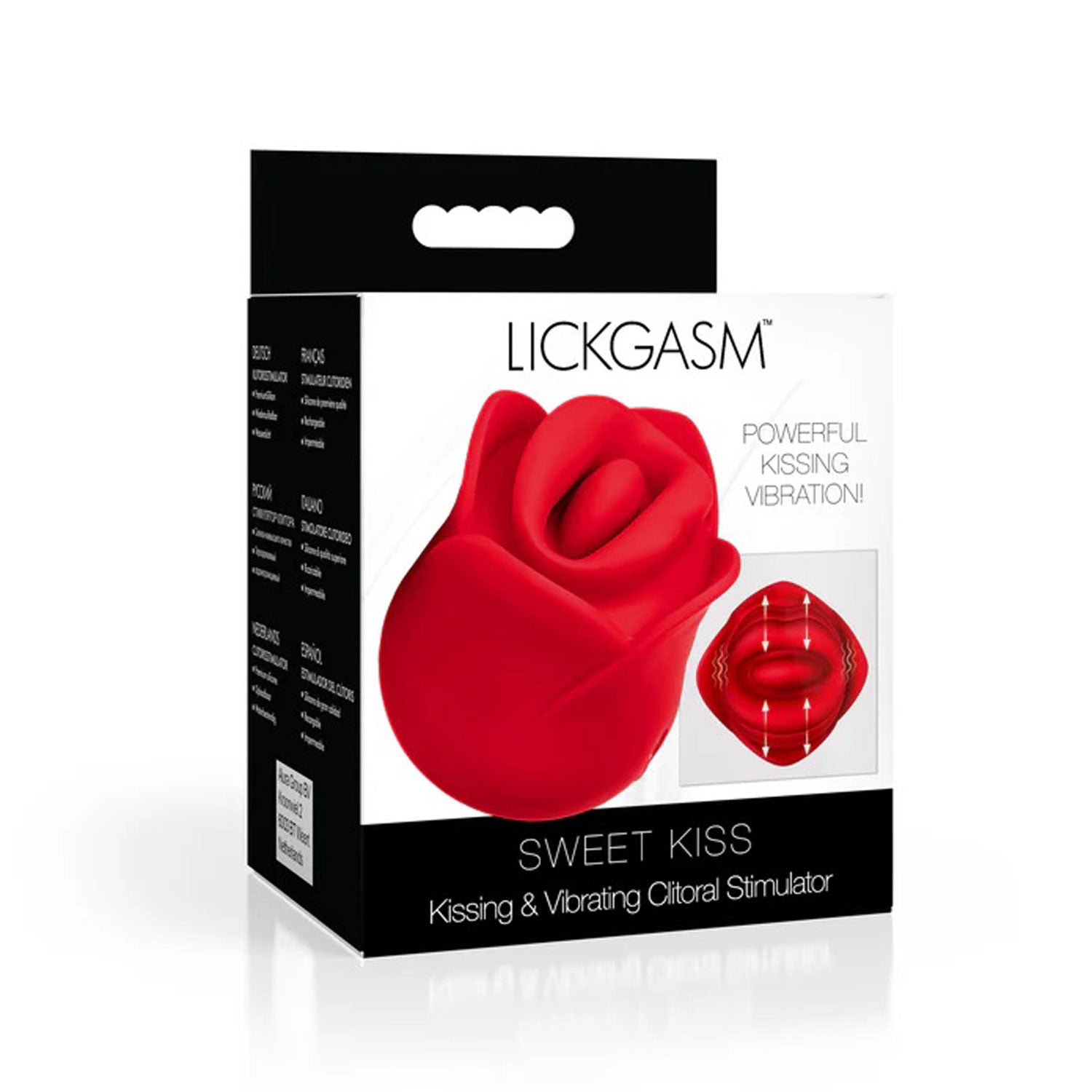 Sweet Kiss Kissing & Vibrating Clitoral Stimulator - Red-Vibrators-XR Brands Shegasm-Andy's Adult World