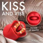 Sweet Kiss Kissing & Vibrating Clitoral Stimulator - Red-Vibrators-XR Brands Shegasm-Andy's Adult World