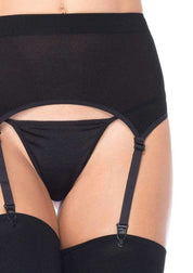 Zara Garter Belt and Stocking - One Size - Black-Lingerie & Sexy Apparel-Leg Avenue-Andy's Adult World