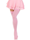 Opaque Nylon Thigh Highs - One Size - Pink-Lingerie & Sexy Apparel-Leg Avenue-Andy's Adult World
