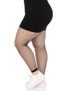Industrial Net Footless Tights - 1x/2x - Black-Lingerie & Sexy Apparel-Leg Avenue-Andy's Adult World