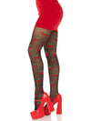 Polka Dot Cherry Tights - One Size - Black-Lingerie & Sexy Apparel-Leg Avenue-Andy's Adult World