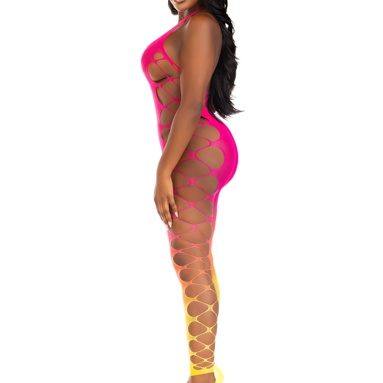 Ombre Footless Bodystocking - One Size - Sunset-Lingerie & Sexy Apparel-Leg Avenue-Andy's Adult World