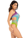 Ombre Halter Bodysuit - One Size - Ocean-Lingerie & Sexy Apparel-Leg Avenue-Andy's Adult World