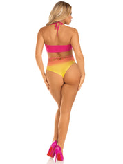 Ombre Halter Bodysuit - One Size - Sunset-Lingerie & Sexy Apparel-Leg Avenue-Andy's Adult World