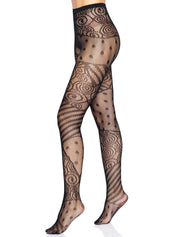 Doll Net Tights - One Size - Black-Lingerie & Sexy Apparel-Leg Avenue-Andy's Adult World