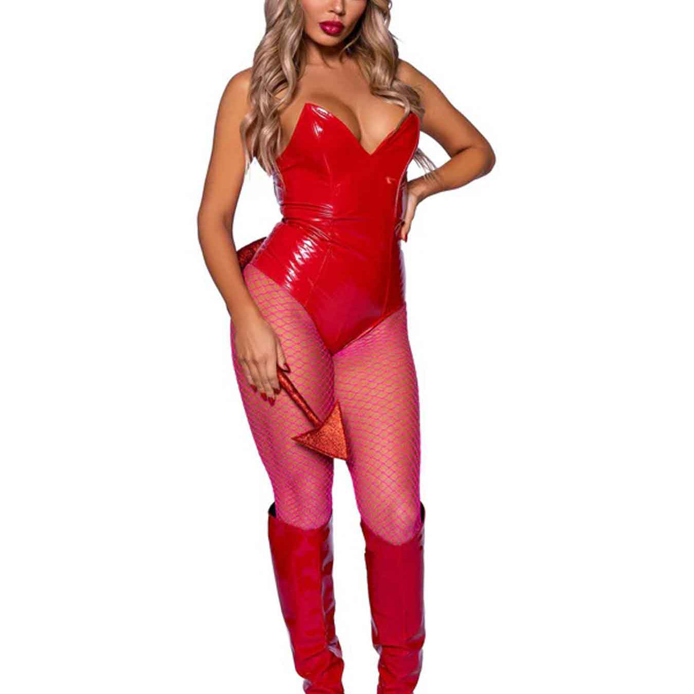 Devil Horns Headband and Tail Set - Red-Lingerie & Sexy Apparel-Leg Avenue-Andy's Adult World