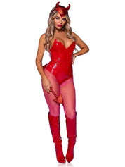 Devil Horns Headband and Tail Set - Red-Lingerie & Sexy Apparel-Leg Avenue-Andy's Adult World