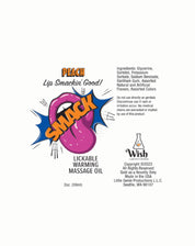 Smack Warming and Lickable Massage Oil - Peach 2 Oz-Lubricants Creams & Glides-Little Genie-Andy's Adult World