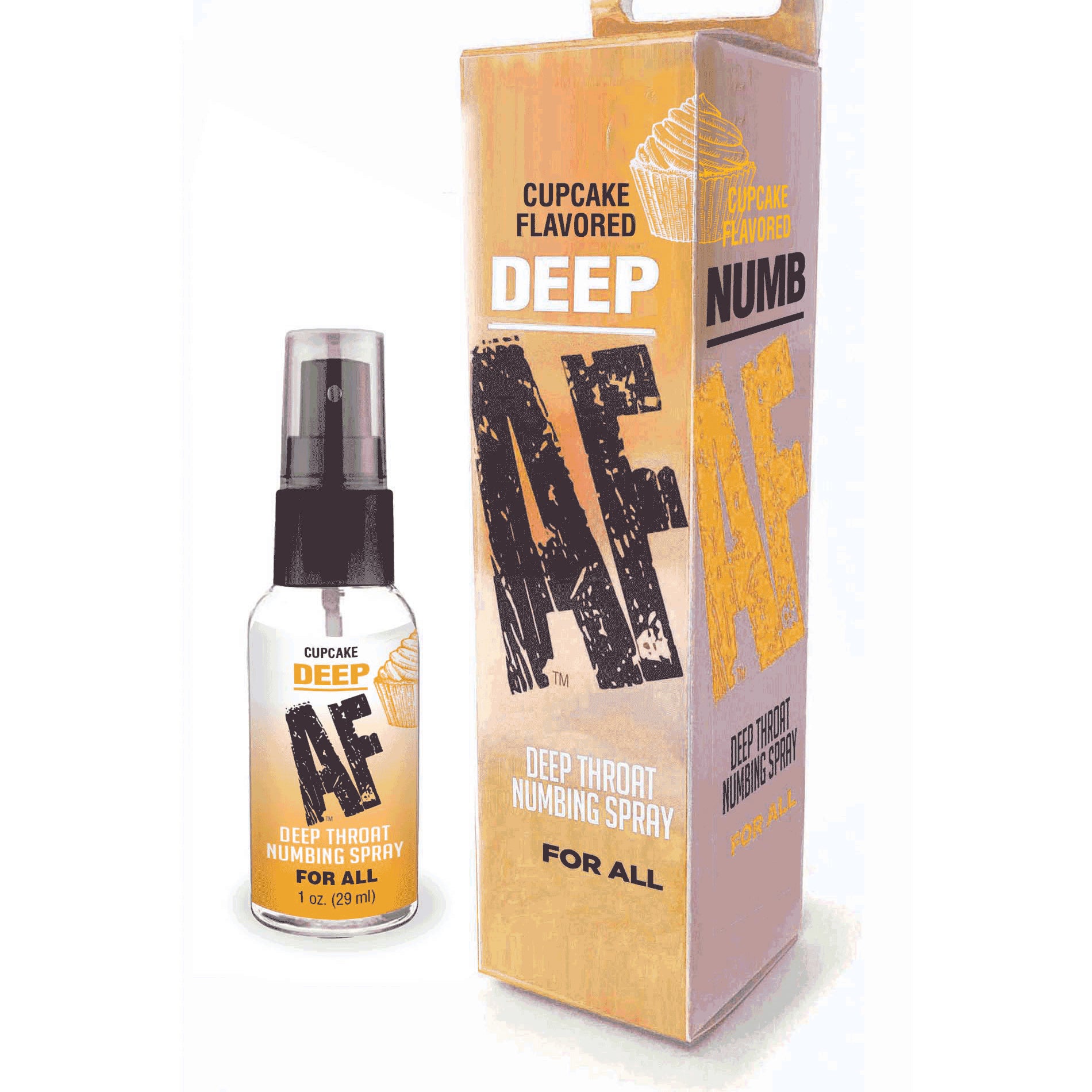 Deep Af Throat Numbing Spray 1 Oz - Cupcake-Lubricants Creams & Glides-Little Genie-Andy's Adult World