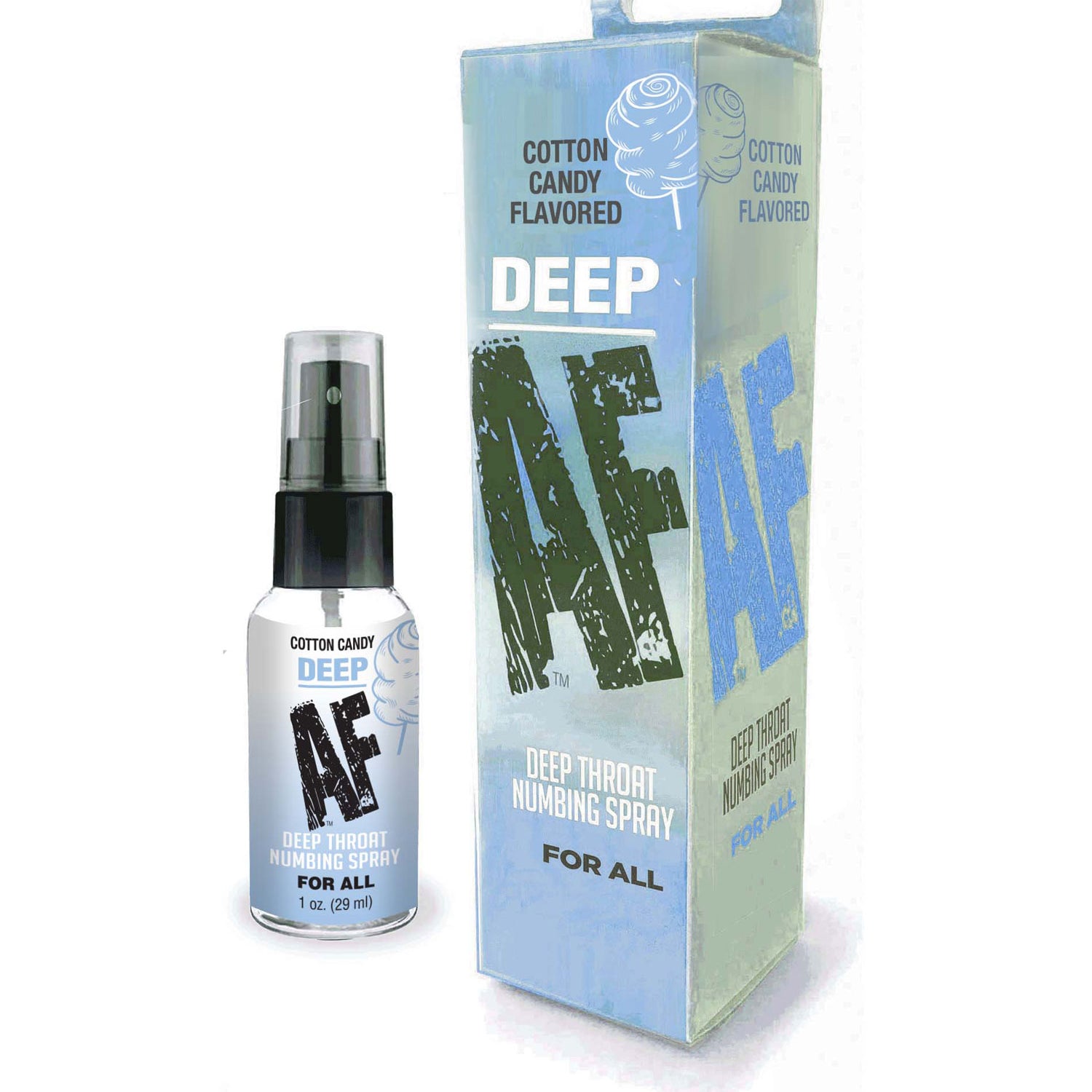 Deep Af Throat Numbing Spray 1oz - Cotton Candy-Lubricants Creams & Glides-Little Genie-Andy's Adult World