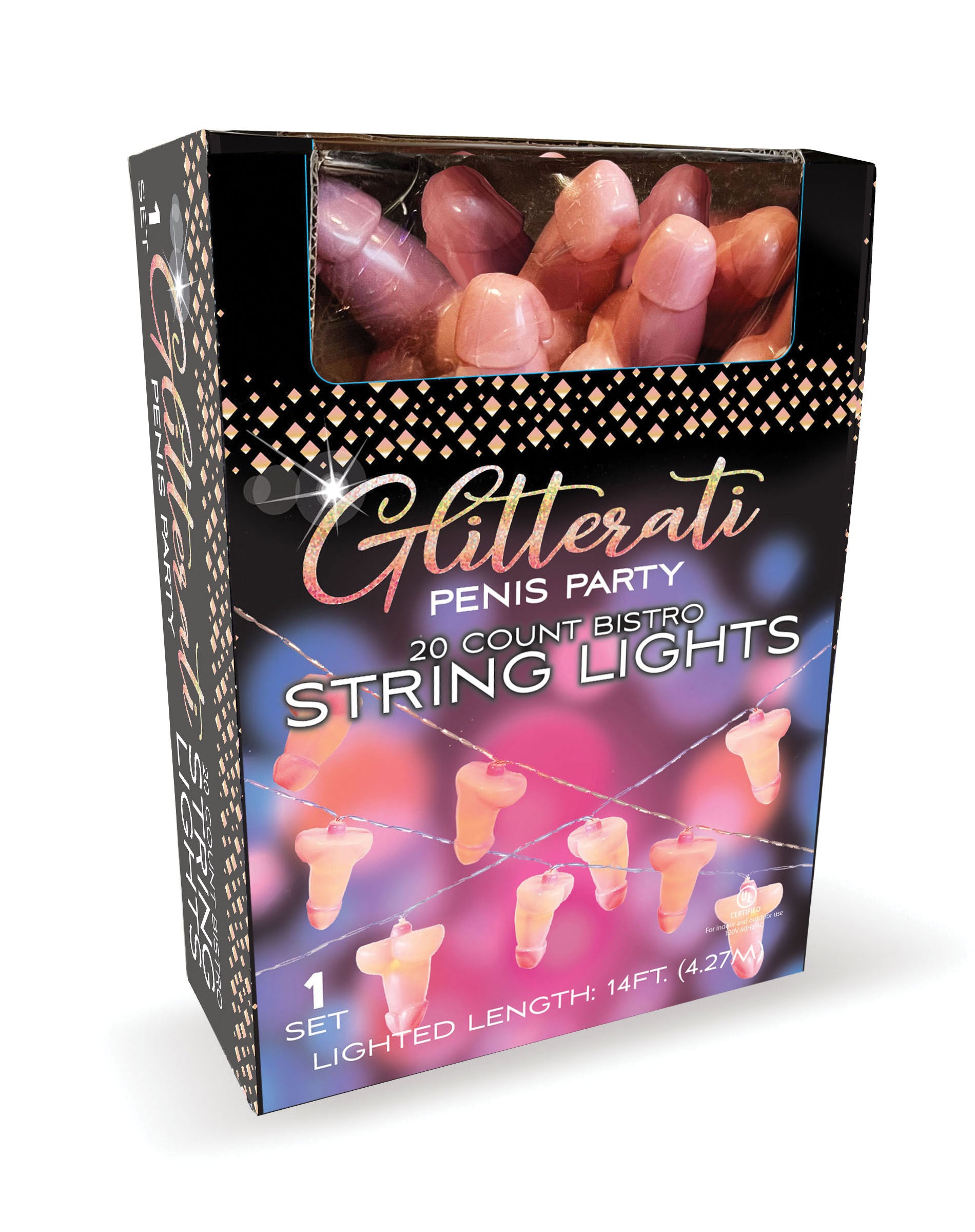 Glitterati Penis String Lights - 20 Lights-Gag Gifts & Novelties-Little Genie-Andy's Adult World