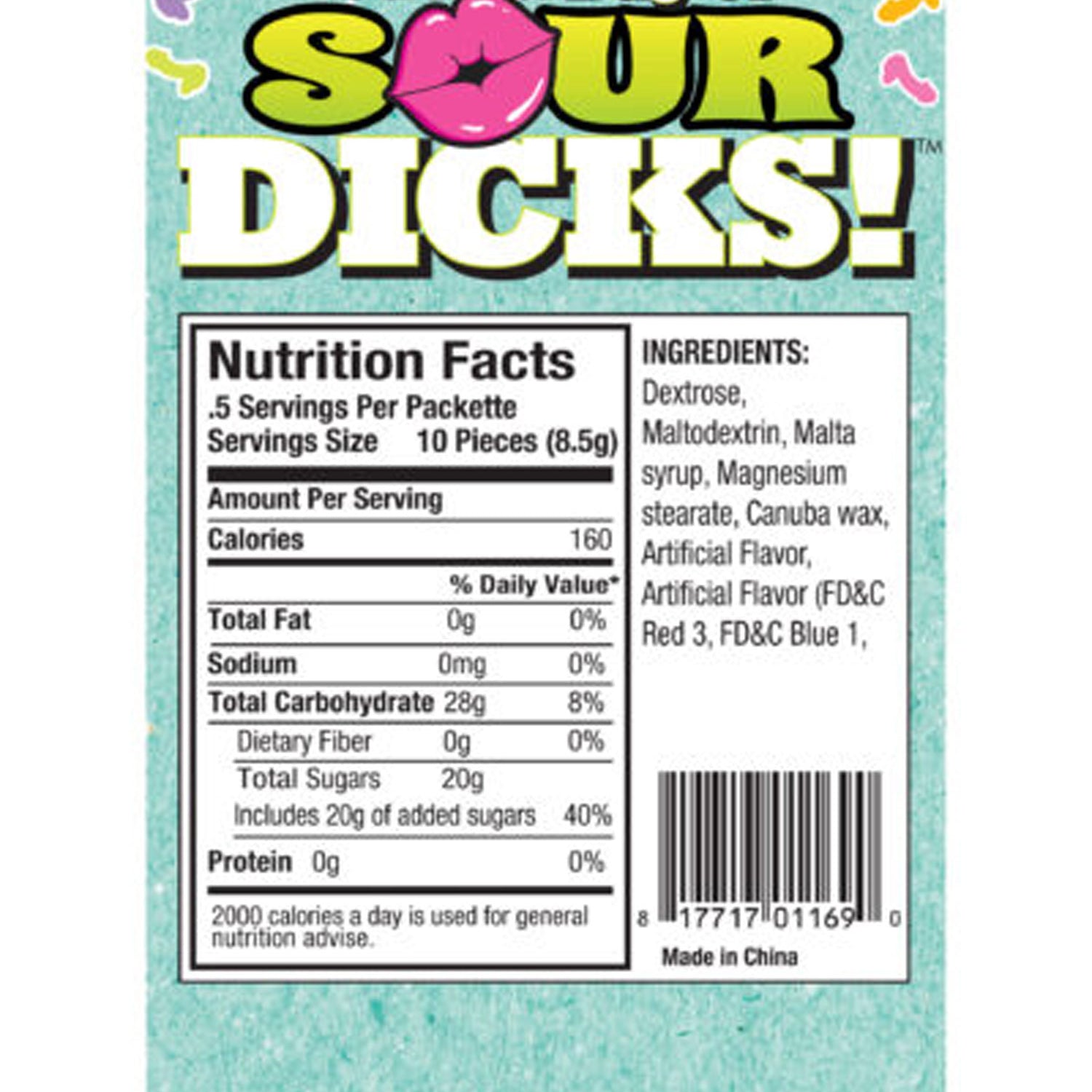 Suck a Bag of Sour Dicks - Bag of 25-Candy-Little Genie-Andy's Adult World