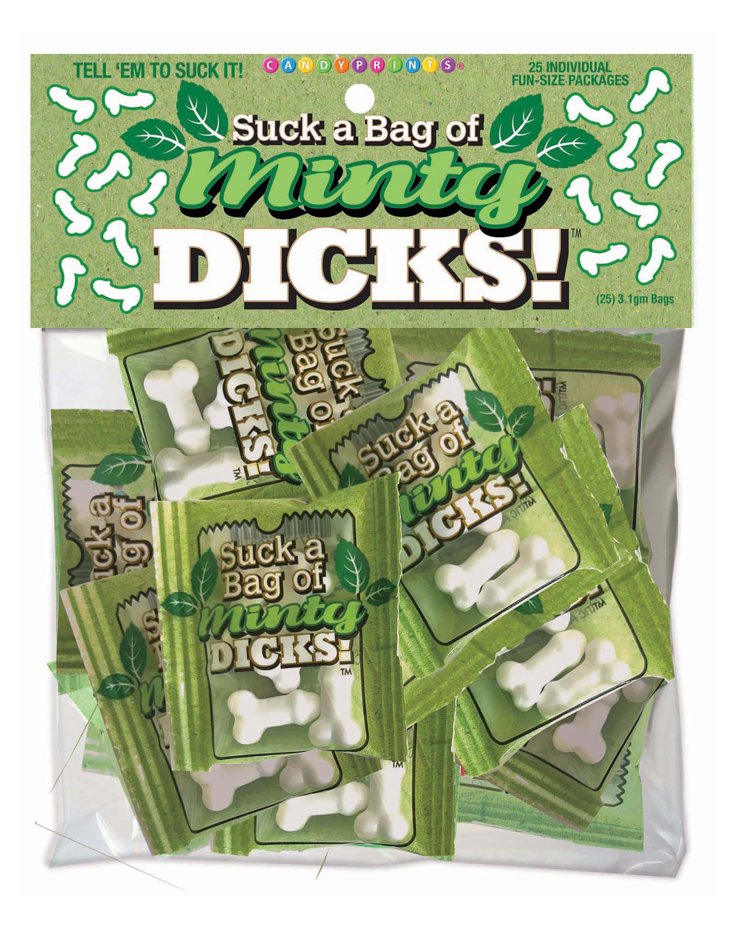 Suck a Bag of Minty Dicks- Bag of 25-Edible-Little Genie-Andy's Adult World