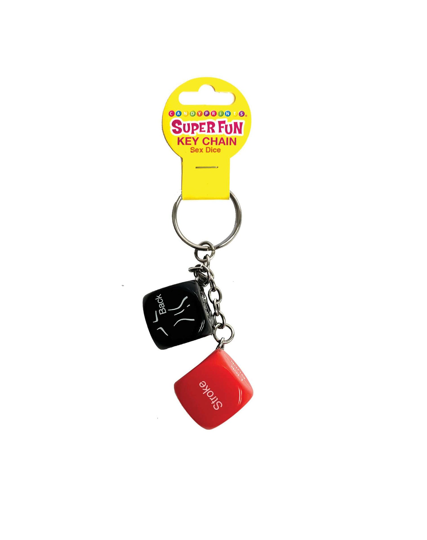 Super Fun Key Chain, Sex Dice-Party Supplies-Little Genie-Andy's Adult World