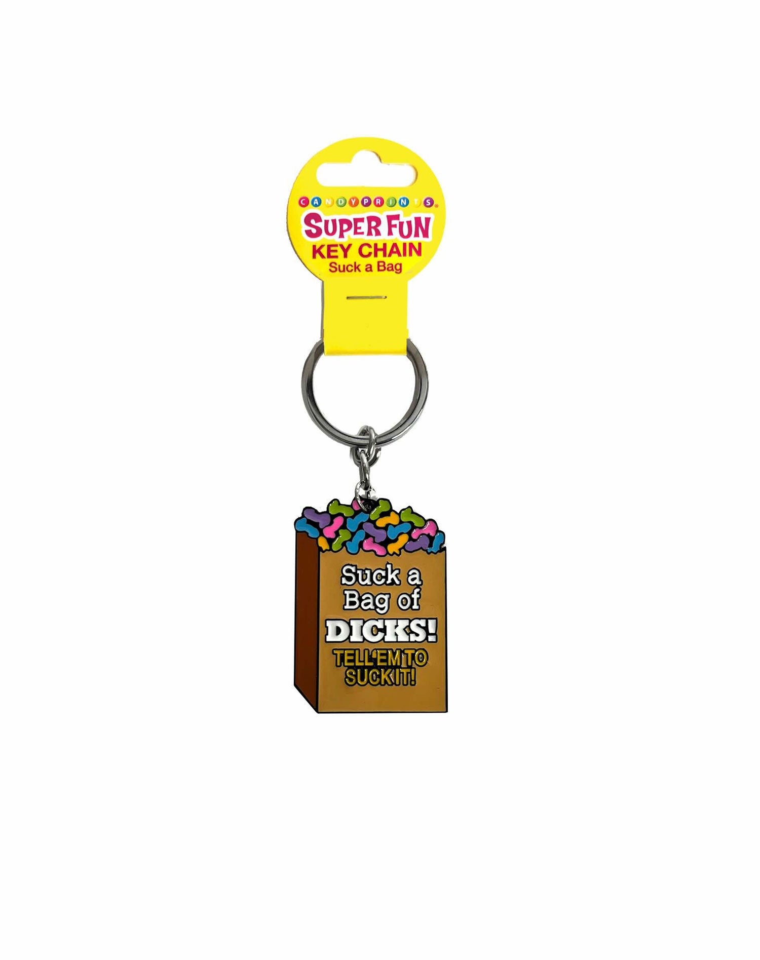 Super Fun Key Chain, Suck a Bag of Dicks-Party Supplies-Little Genie-Andy's Adult World