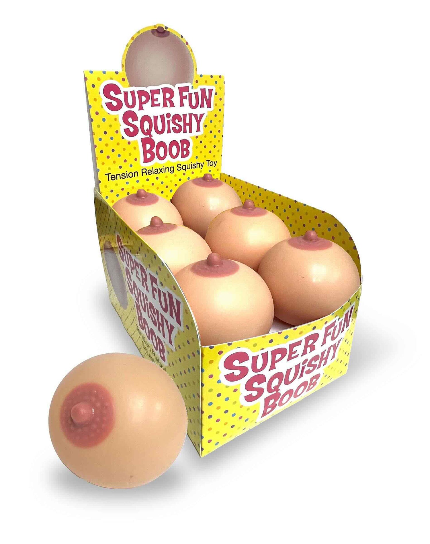 Super Fun Squishy Boobs Display 12 Ct.-Bachelor & Bachelorette Items-Little Genie-Andy's Adult World