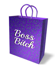 Boss Bitch Gift Bag - Purple-Gag Gifts & Novelties-Little Genie-Andy's Adult World