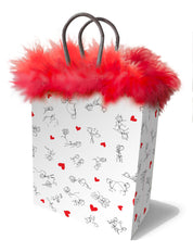 Stick Figures Gift Bag - Red-Gag Gifts & Novelties-Little Genie-Andy's Adult World