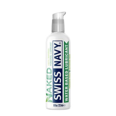 Swiss Navy Naked Water Based Lubricant 8 Oz-Lubricants Creams & Glides-M.D. Science Lab-Andy's Adult World