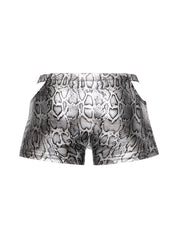 s'naked Pouch Short - Small - Silver/black-Lingerie & Sexy Apparel-Male Power-Andy's Adult World