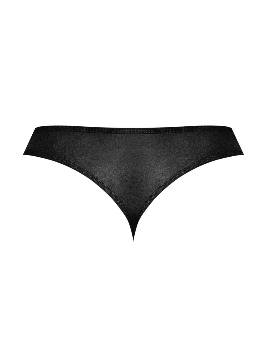 Sassy Lace - Open Ring Thong - Small/medium - Black-Lingerie & Sexy Apparel-Male Power-Andy's Adult World