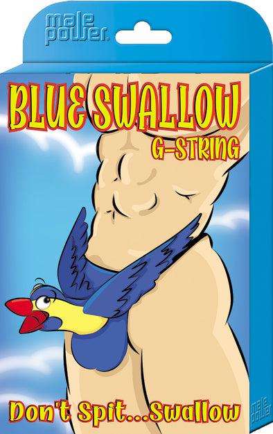 Blue Swallow G-String - One Size - Blue-Lingerie & Sexy Apparel-Male Power-Andy's Adult World