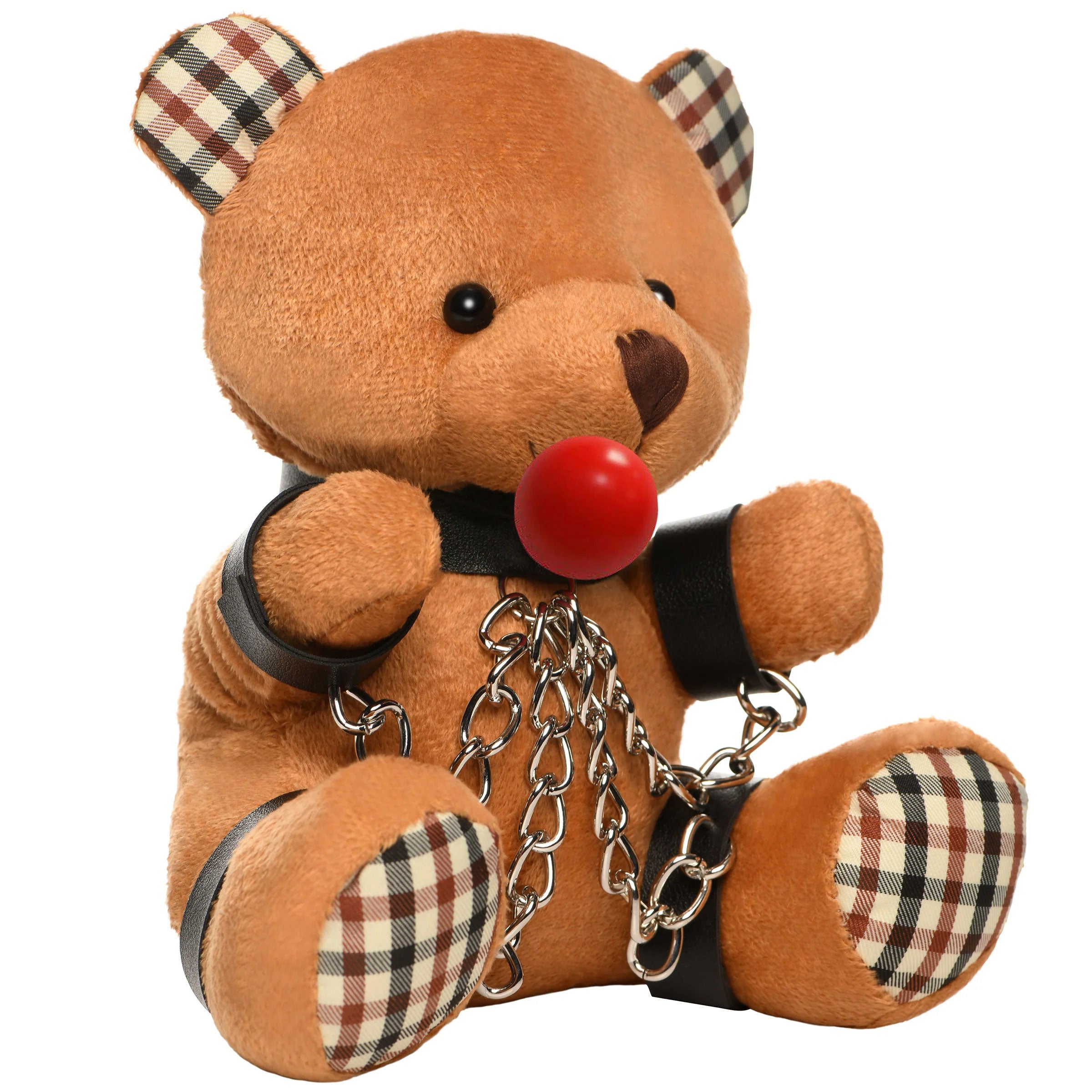 Gagged Teddy Bear Plush-Party Supplies-XR Brands Master Series-Andy's Adult World