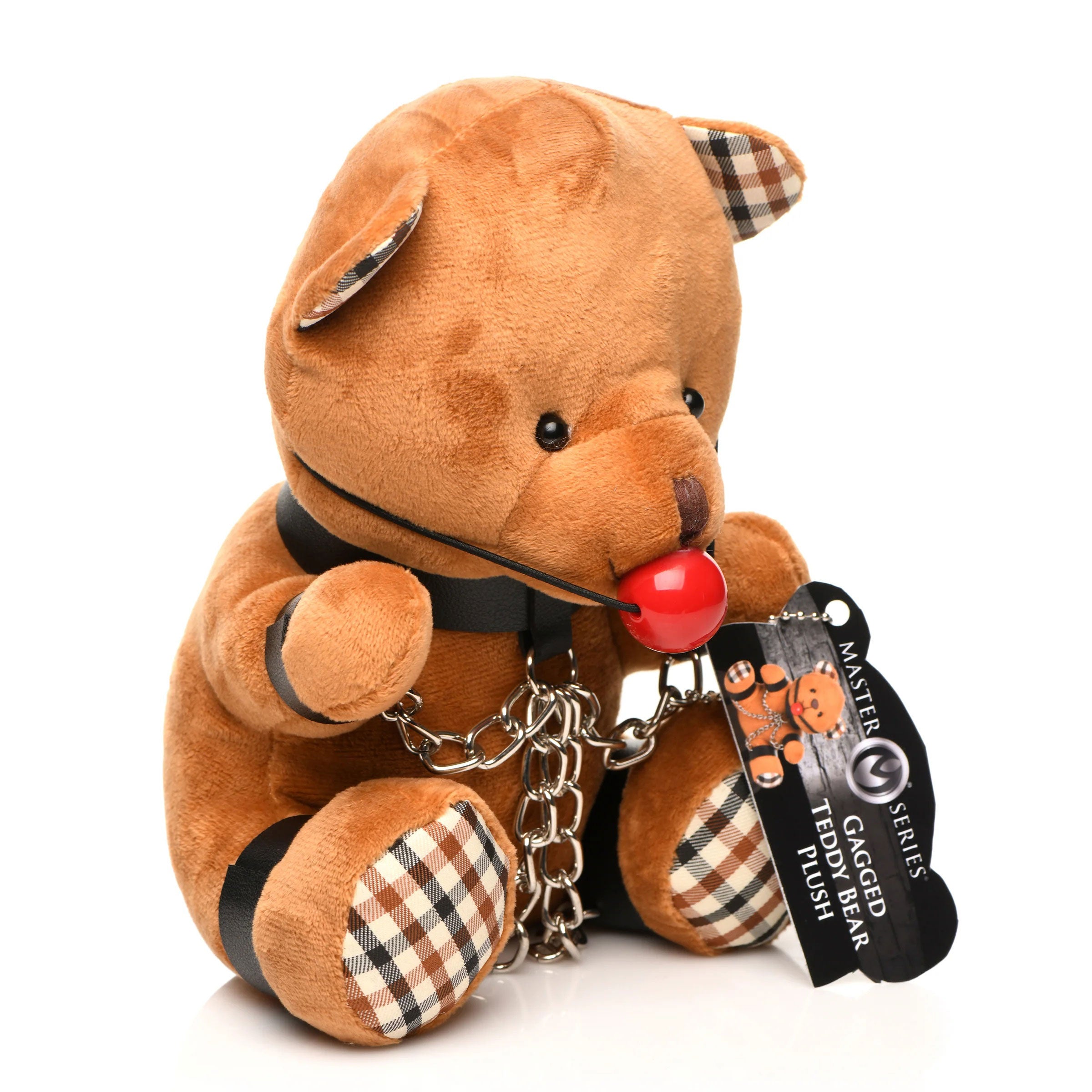 Gagged Teddy Bear Plush-Party Supplies-XR Brands Master Series-Andy's Adult World