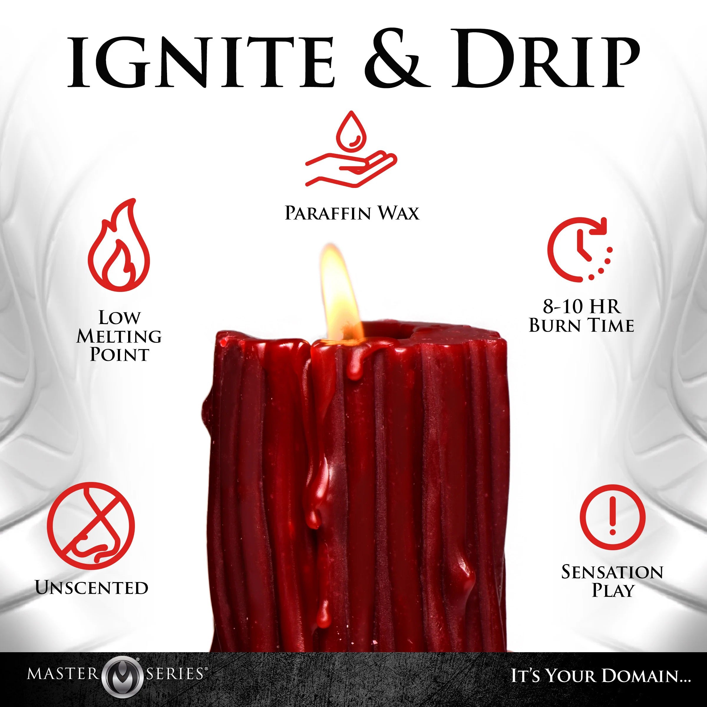 Thorn Drip Candle - Red-Candles-XR Brands Master Series-Andy's Adult World