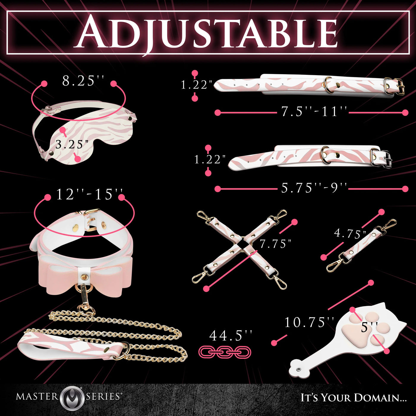 pink-Bondage & Fetish Toys-XR Brands Master Series-Andy's Adult World