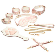 Pink Kitty Bondage Set - White/pink-Bondage & Fetish Toys-XR Brands Master Series-Andy's Adult World