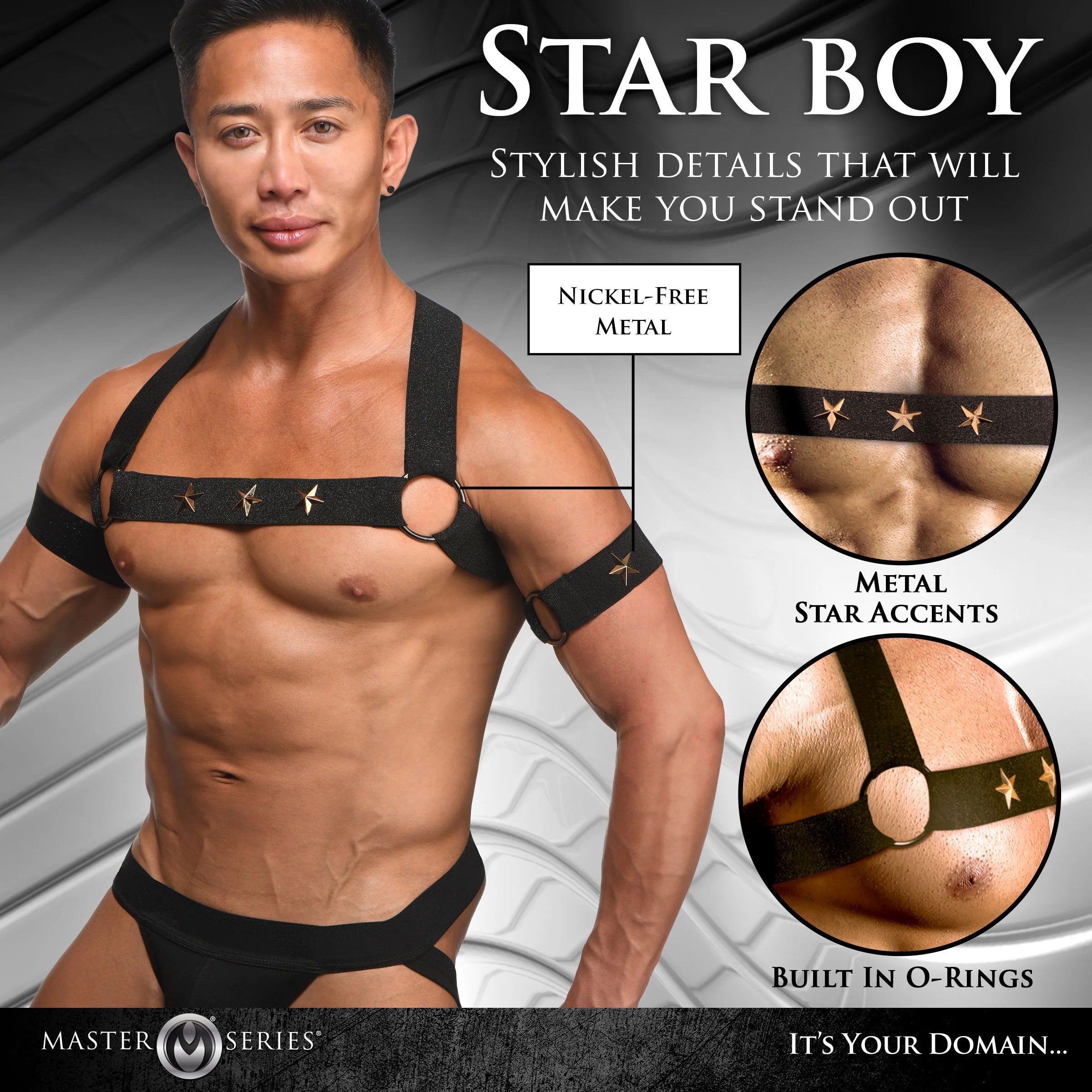 medium - Black-Harnesses & Strap-Ons-XR Brands Master Series-Andy's Adult World