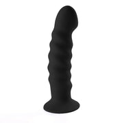 Kendall Silicone Dong Swirled Satin Finish - Black-Dildos & Dongs-Maia Toys-Andy's Adult World