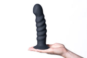 Kendall Silicone Dong Swirled Satin Finish - Black-Dildos & Dongs-Maia Toys-Andy's Adult World