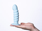 Paris Silicone Ribbed Dong - Blue-Dildos & Dongs-Maia Toys-Andy's Adult World