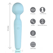 Grace Bendable Vibrating Pleasure Wand - Blue-Vibrators-Maia Toys-Andy's Adult World