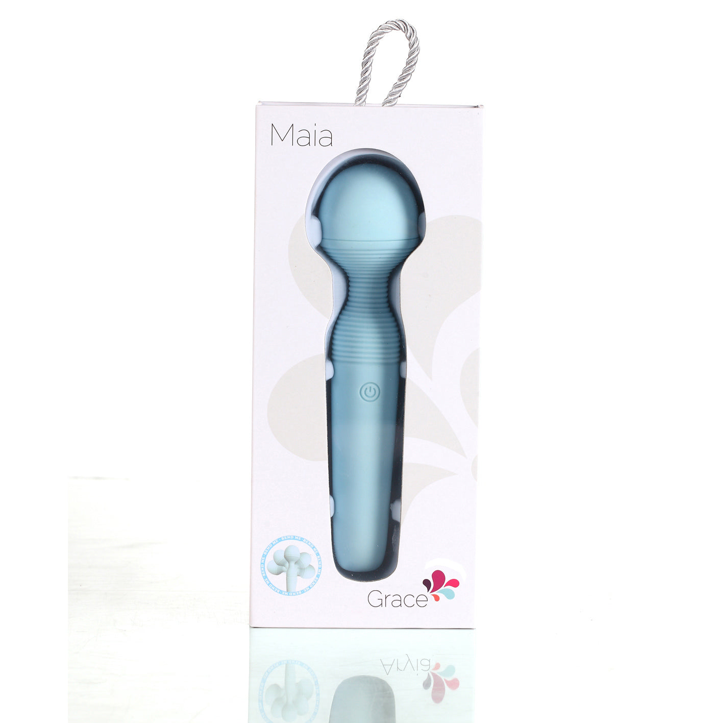 Grace Bendable Vibrating Pleasure Wand - Blue-Vibrators-Maia Toys-Andy's Adult World