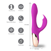 Skyler Silicone Bendable Rabbit - Purple-Vibrators-Maia Toys-Andy's Adult World