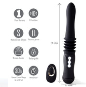 Max Silicone Thrusting Portable Love Machine - Black-Bedroom Play Gear-Maia Toys-Andy's Adult World