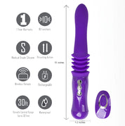 Monroe USB Rechargeable Silicone Thrusting Portable Love Machine - Purple-Vibrators-Maia Toys-Andy's Adult World