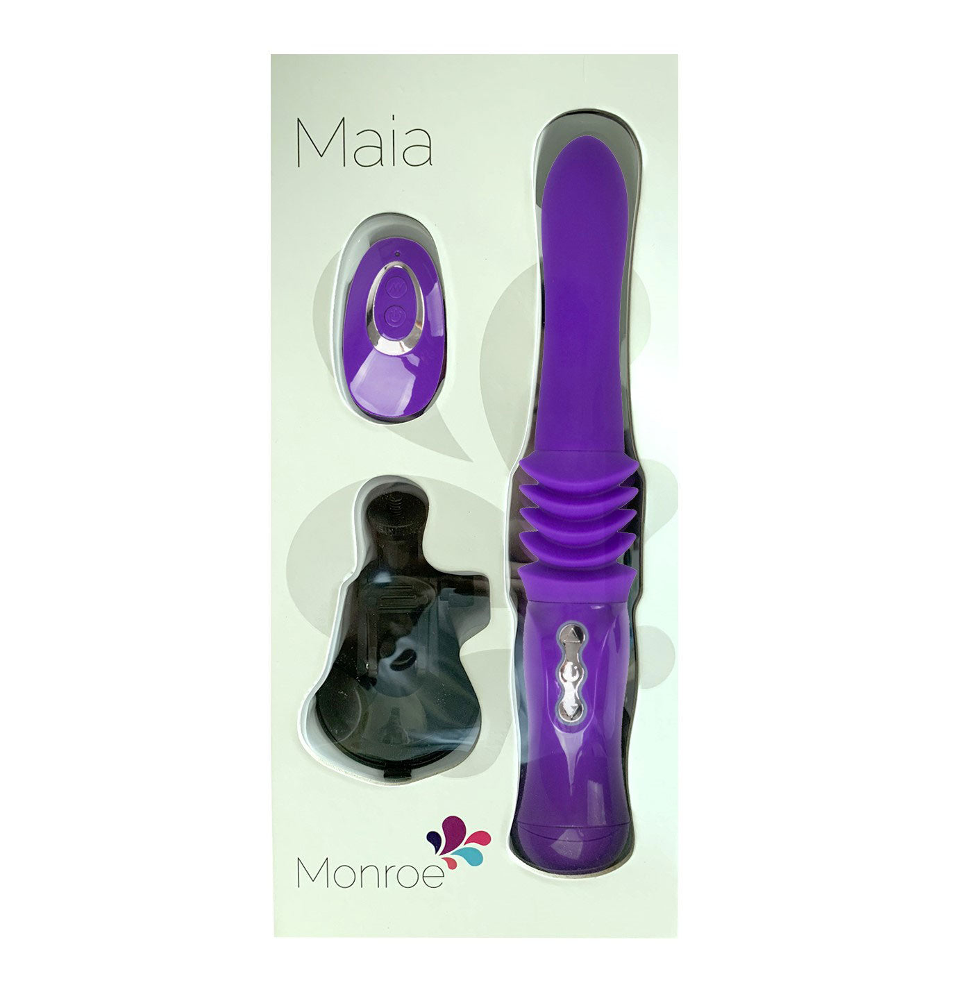 Monroe USB Rechargeable Silicone Thrusting Portable Love Machine - Purple-Vibrators-Maia Toys-Andy's Adult World