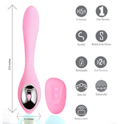 Harmonie Rechargeable Remote Silicone Bendable Vibrator - Pink-Vibrators-Maia Toys-Andy's Adult World