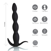 Mason Remote Control Silicone Butt Plug - Black-Anal Toys & Stimulators-Maia Toys-Andy's Adult World