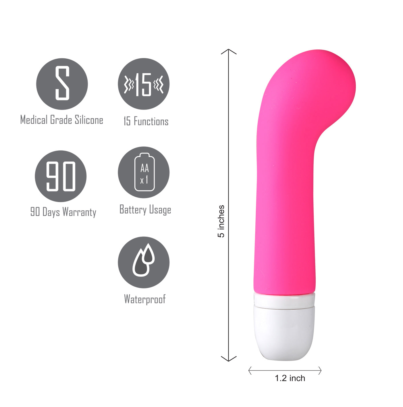 Ava Silicone Mini G-Spot Vibe - Pink-Vibrators-Maia Toys-Andy's Adult World