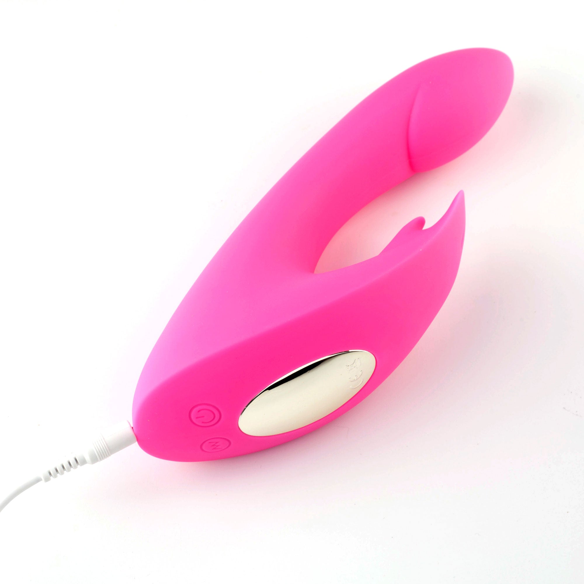 Leah USB Rechargeable Silicone 10-Function Rabbit Vibrator - Pink-Vibrators-Maia Toys-Andy's Adult World