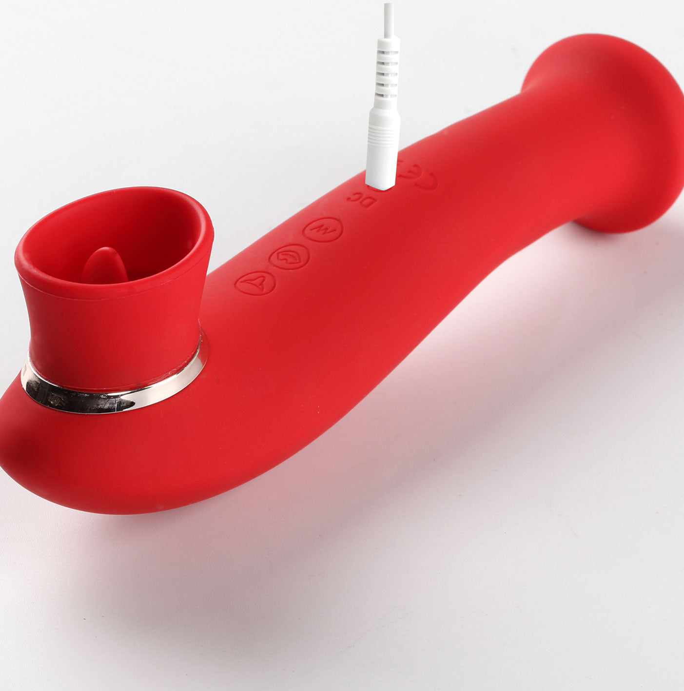 Destiny 15-Function Rechargeable Vibrating - Suction Wand - Cherry Red-Vibrators-Maia Toys-Andy's Adult World