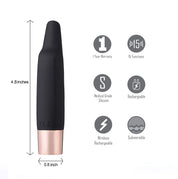 Aspen 15-Function Rechargeable Wireless Flickering Tip Vibrator - Black-Vibrators-Maia Toys-Andy's Adult World