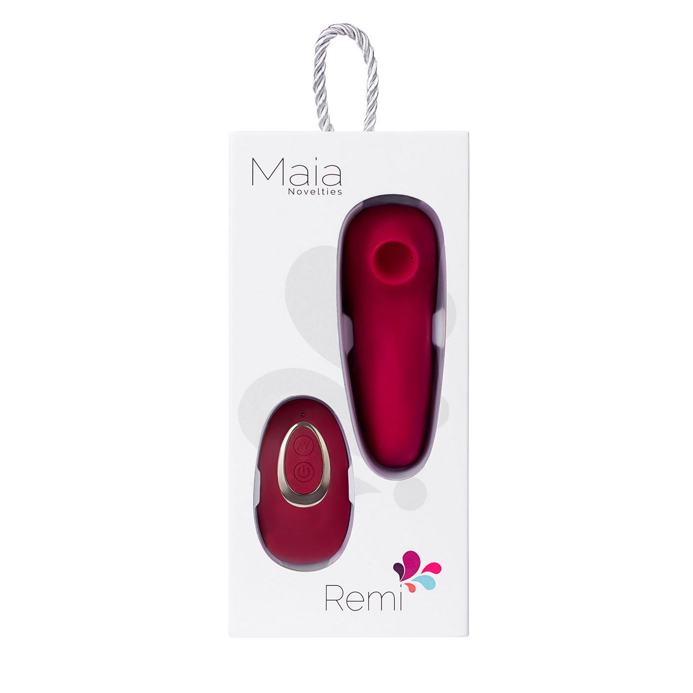 Remi 15-Function Rechargeable Remote Control Suction Panty Vibe - Red-Vibrators-Maia Toys-Andy's Adult World